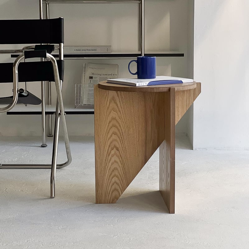 table-03077 geometric ナチュラル サイドテーブル | ART OF BLACK