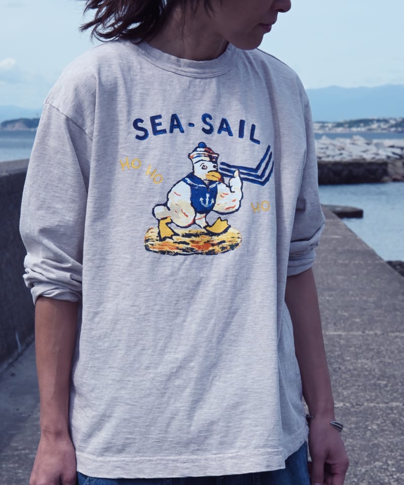 カモンメくんべタッチプリントの908オーシャン長袖Tシャツ | 45R葉山店