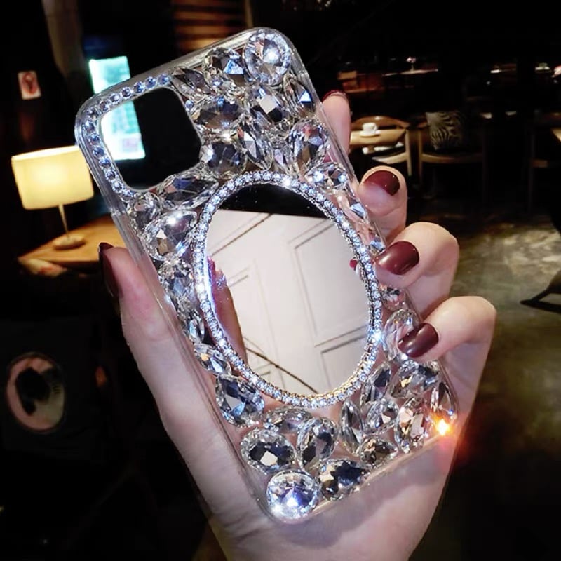 iphoneケース キラキラ ミラー 付き iphone ケース デコ M034 | ruer