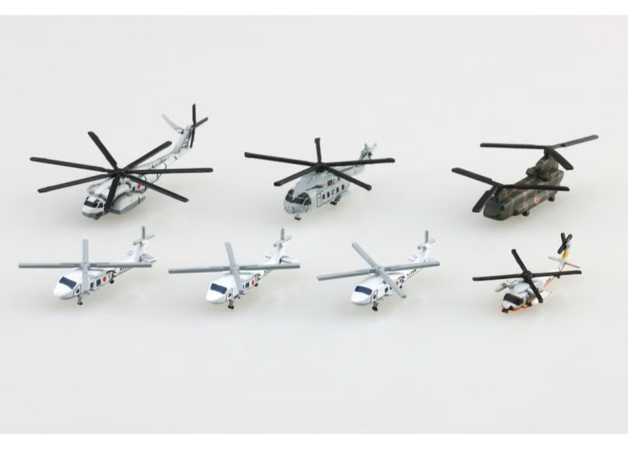 1/700 ヘリコプター6機と格納庫セット 1/700 ヘリコプター6機と格納庫