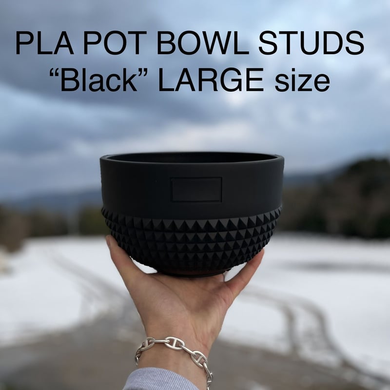 BOTANIZE PLA POT BOWL STUDS “Black” LARGE size