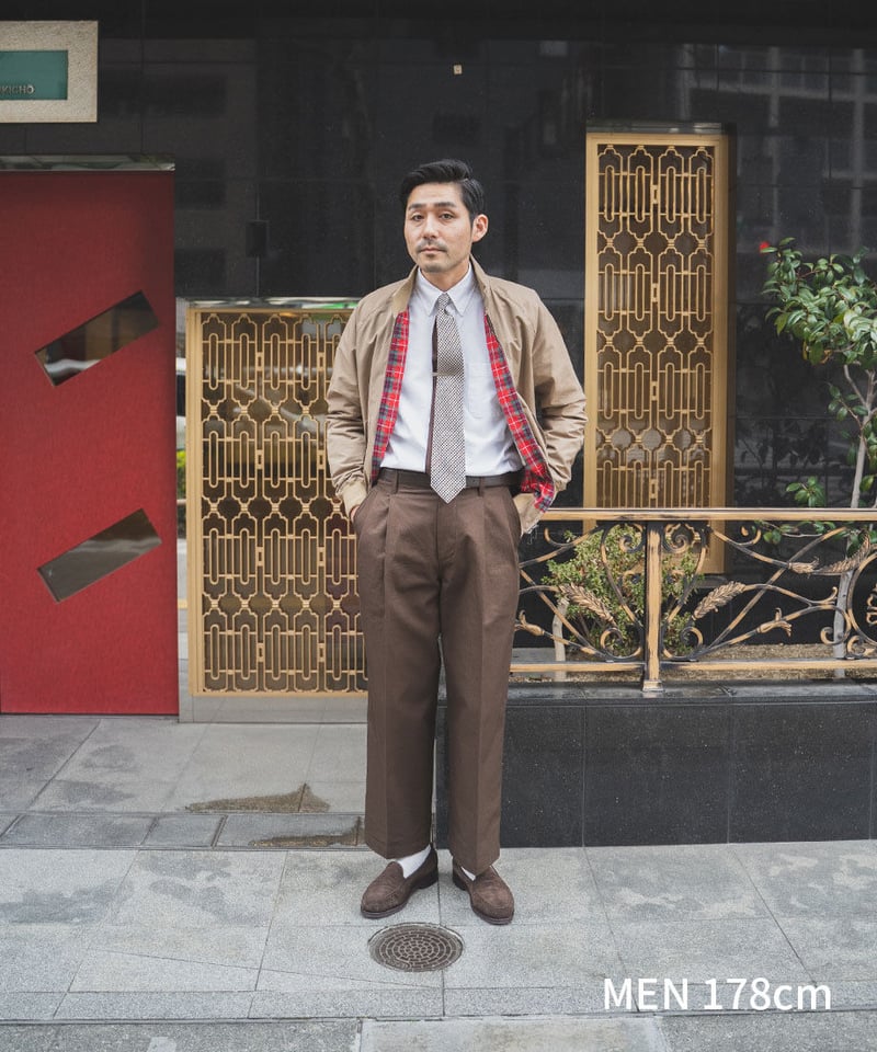 03 Ventile gabardine 2tuck pants | UNFOLK