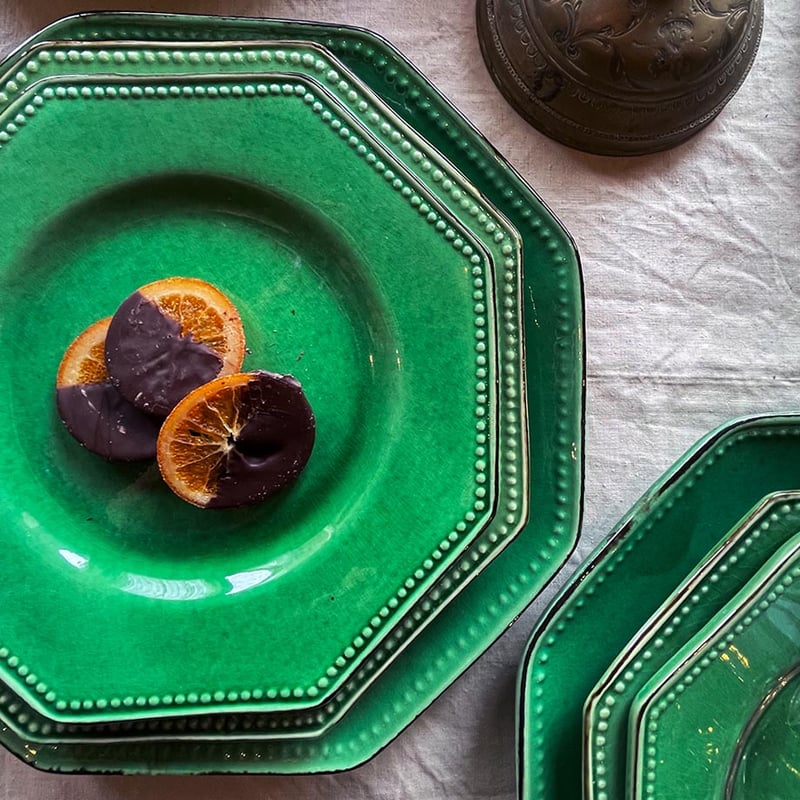 南仏ぽってり厚め緑のオクトゴナル（約25cmのページ） | tompa _ antiques