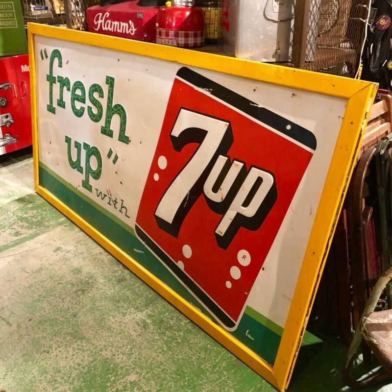 7up セブンアップ ヴィンテージ特大看板 1963年 | BigBear Online Store