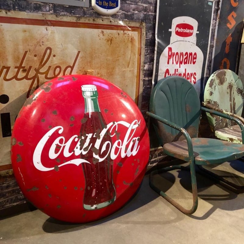 Coca-Cola コカ・コーラ ヴィンテージ ボタンサイン 看板 1950s | BigBe