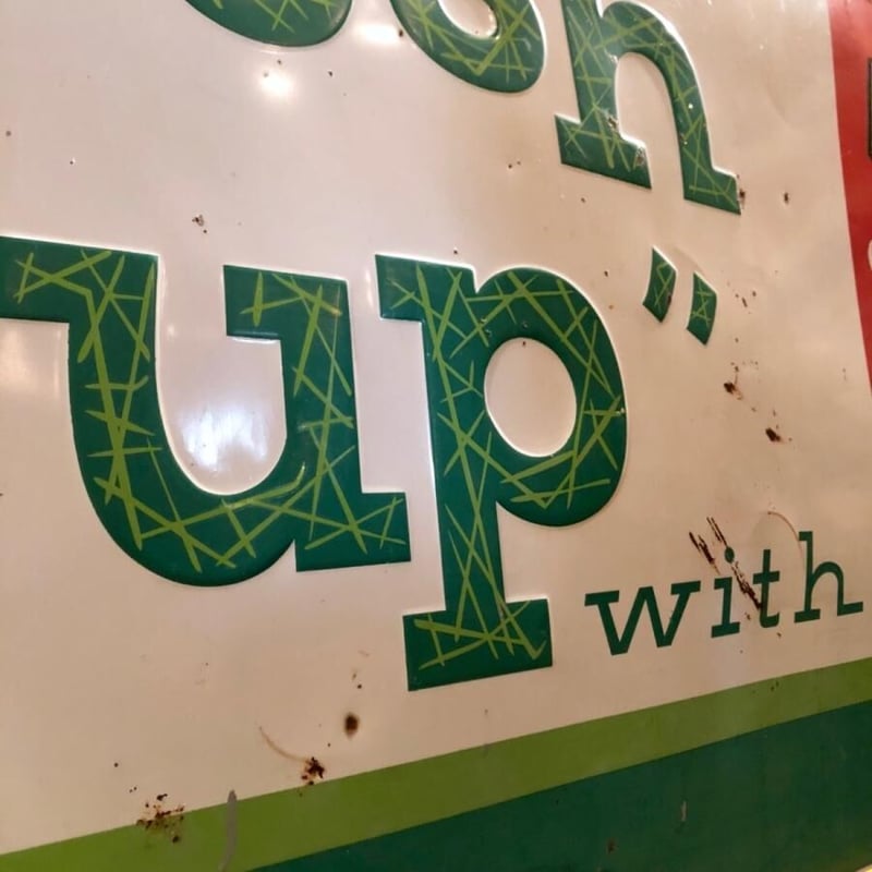 7up セブンアップ ヴィンテージ特大看板 1963年 | BigBear Online Store