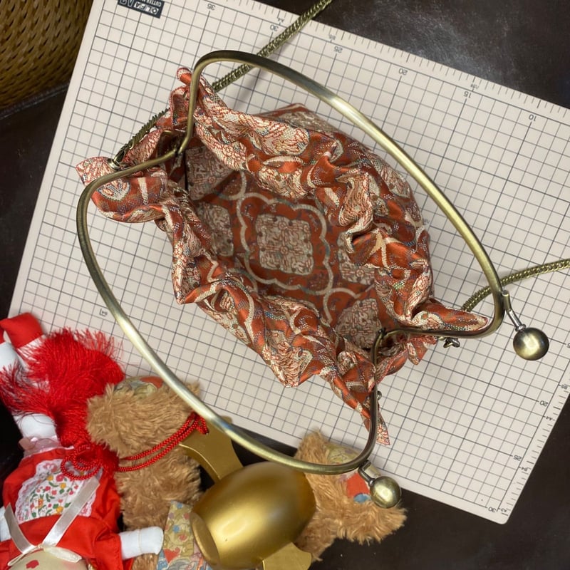 和洋折衷 名古屋帯リメイク 2wayショルダーバッグ ハンドバッグ