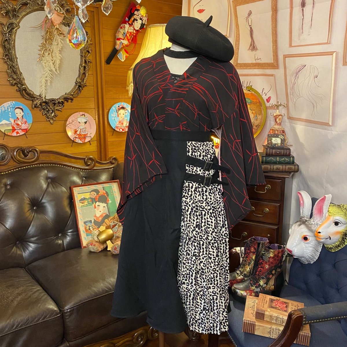 和洋折衷 セレクト まとめ売り コーデ レトロ 多系統コーデ 異素材