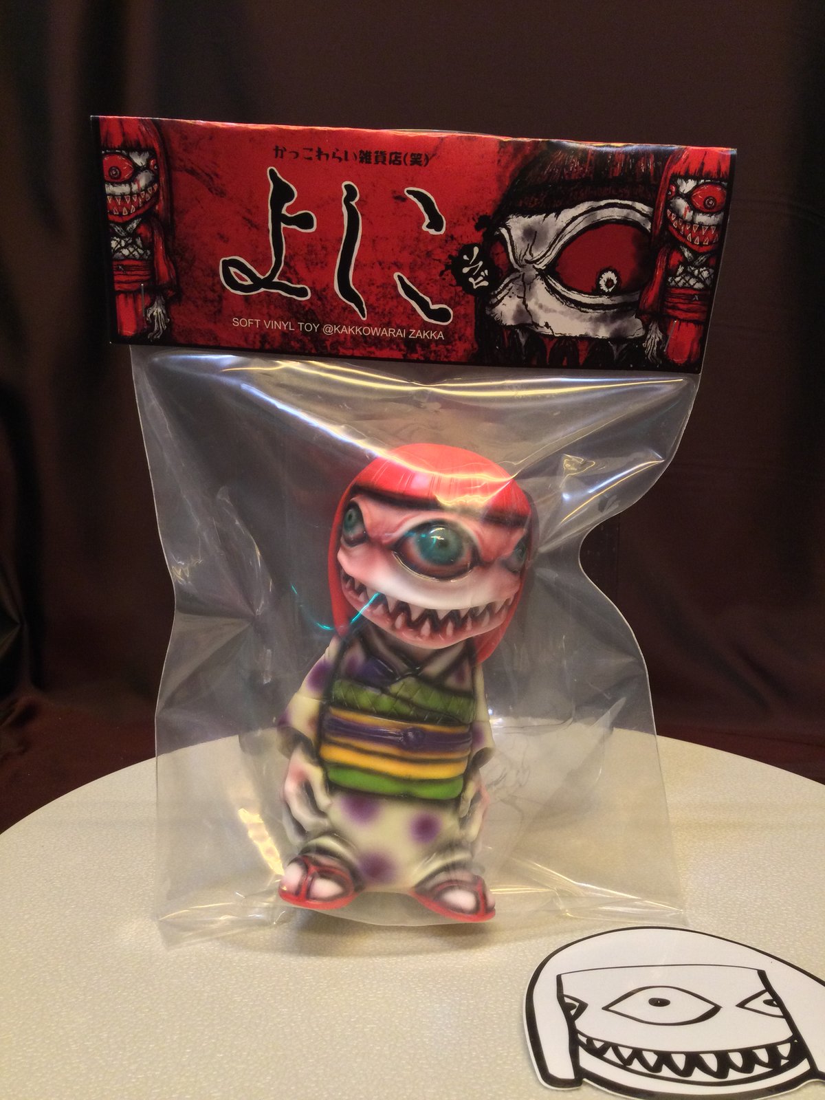 かっこわらい雑貨店 個展限定 よしこ ステッカー付き かっこわらい雑貨