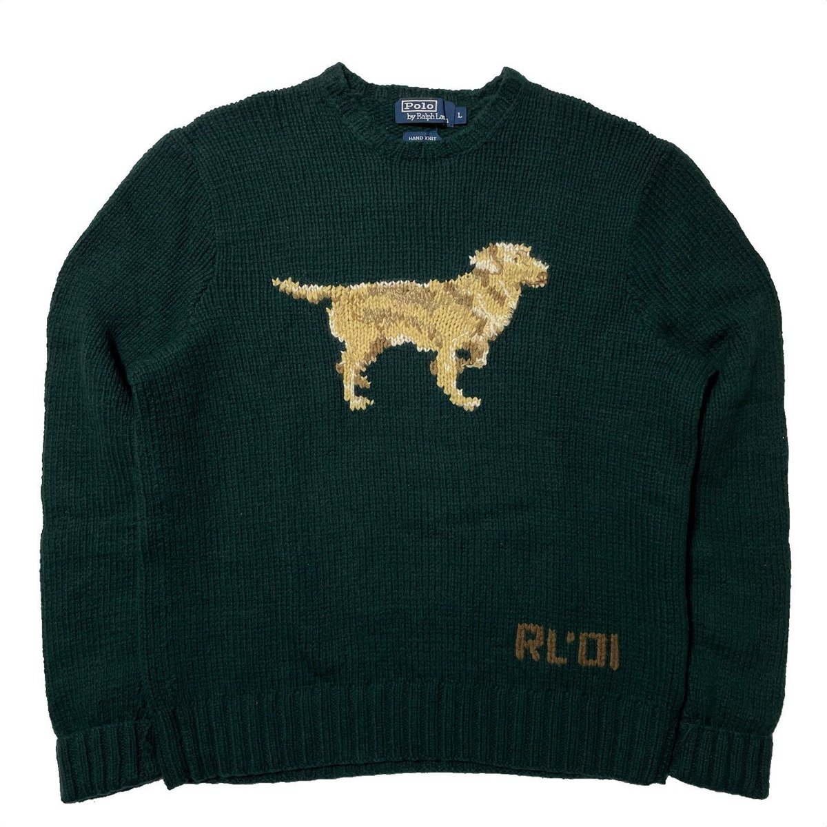 90s 香港製 ゴールデンレトリバー 刺繍スウェット Ralph Lauren 90s