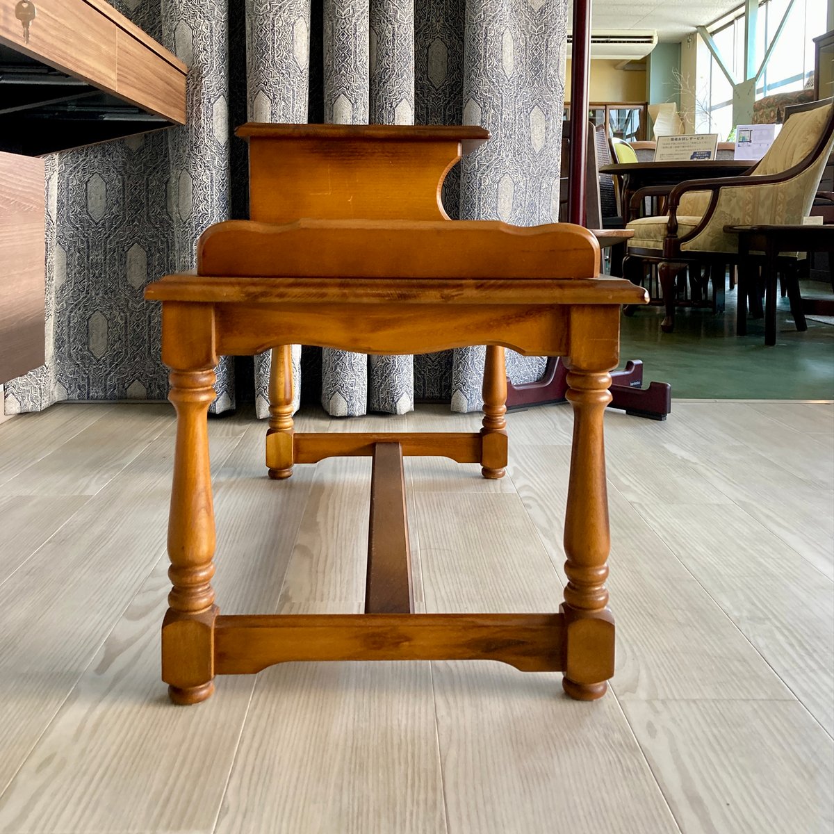 ジャパンヴィンテージ】オールドカリモク テレフォンベンチ