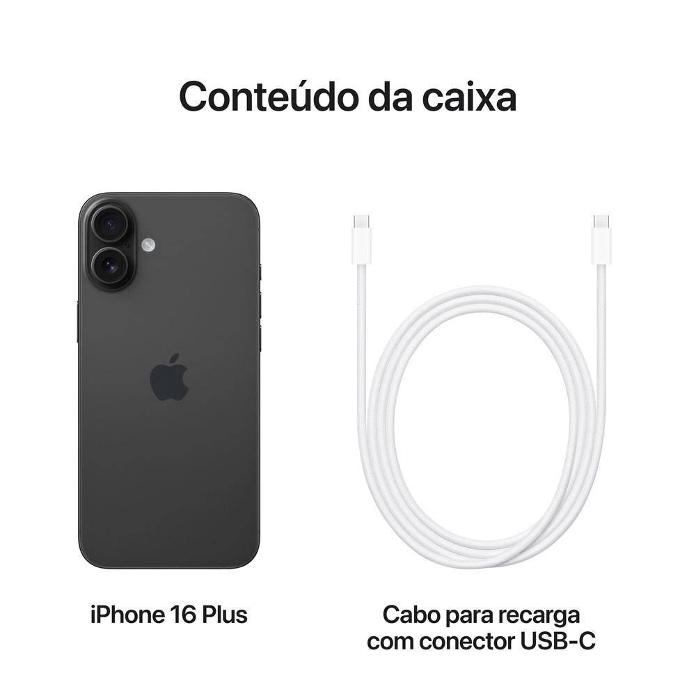 iPhone 16 Plus Apple 128GB Preto | KaBuM!