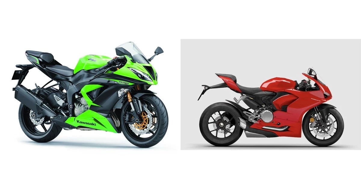 Kawasaki Ninja ZX-6R 636 2013 vs Ducati Panigale V2 2024