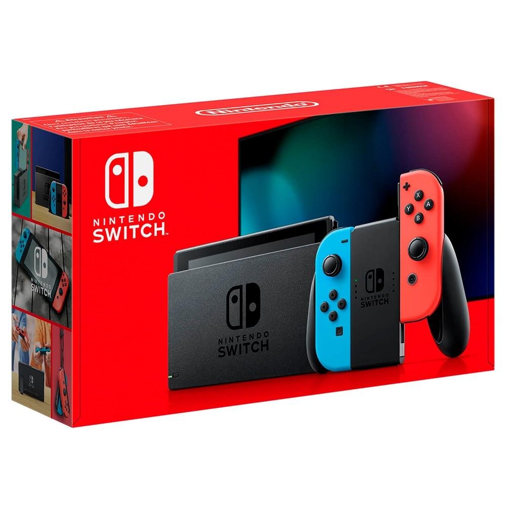 Nintendo Switch, 32GB, Neon com Joycon | KaBuM!