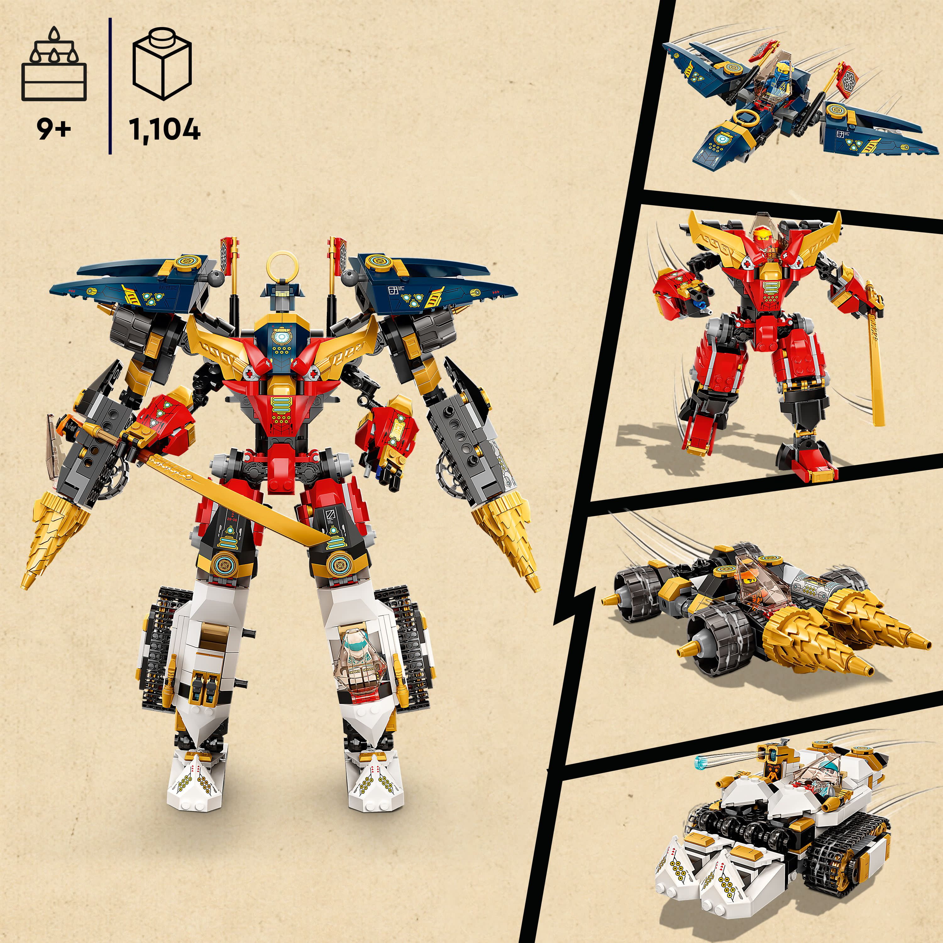 LEGO NINJAGO Ninja Ultra Combo Mech 4 in 1 Set 71765 India | Ubuy