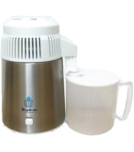 Amazon | 蒸留水器（黒・本体ステンレス） 新型ポリ容器付き 「メガ