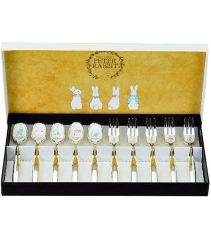 Amazon｜アサヒ(Asahi) ピーターラビット 七宝スプーン・フォーク(銀