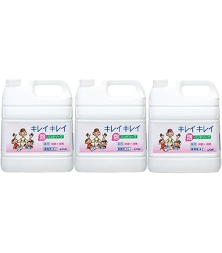 Amazon.co.jp: ライオン キレイキレイ薬用泡ハンドソープ 無香料 4L×3