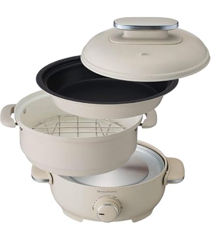 Amazon | BRUNO グリルポット ホワイト BOE029-WH | BRUNO | グリル鍋