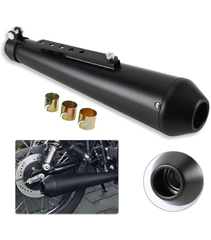 Amazon | CB250T CB400T クロスメガホン 黒/マフラー