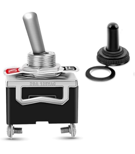 Amazon.co.jp: SPST トグルスイッチ 15A 250V / 20A 125V 2 端子 ON