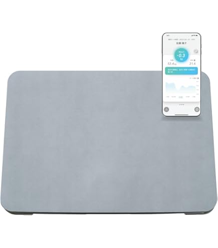 Amazon | スマートバスマット グレー 体重計 ダイエット 体重管理 お