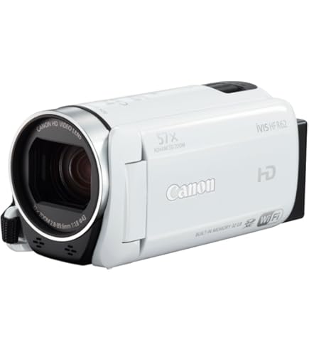 Canon iVIS HF R52 Wi-Fi内蔵 ホワイト キヤノン、57倍アドバンスト