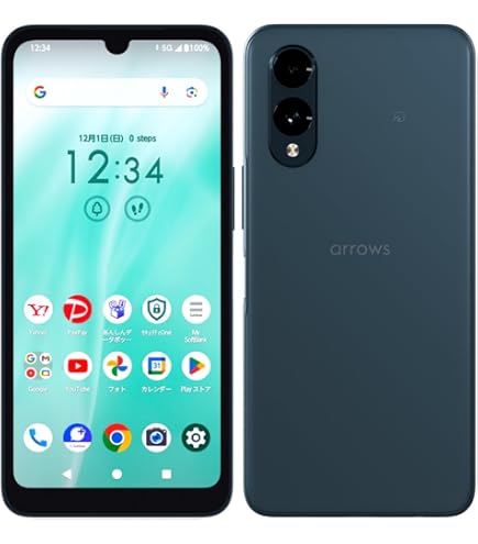 Amazon | SIMフリー arrows We2 FCG02 ネイビーグリーン AU