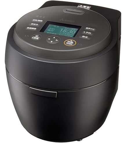Amazon | 三菱 IHジャー炊飯器（5.5合炊き） 黒銀蒔MITSUBISHI 本炭釜