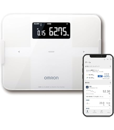 Amazon.co.jp: 体重体組成計 カラダスキャン HBF-228T-SWシャイニー