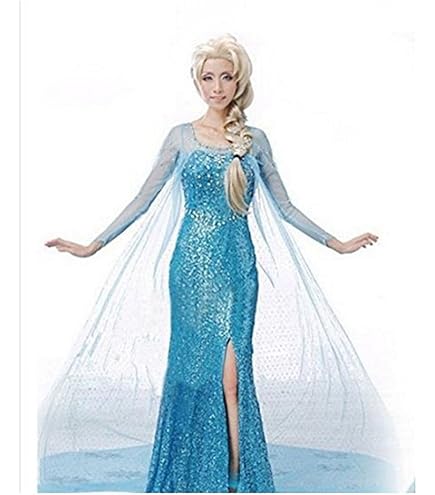 Amazon.co.jp: アナと雪の女王 エルサ ドレス コスプレ コスチューム