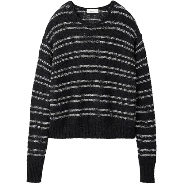 Amazon | [ミースロエ] ミドルゲージラメシャギーカーデ MWND244004