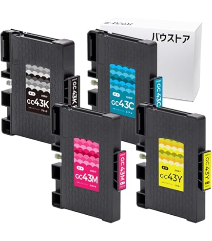 Amazon.co.jp: RICOH 純正 インク SGカートリッジ GC43 4色セット