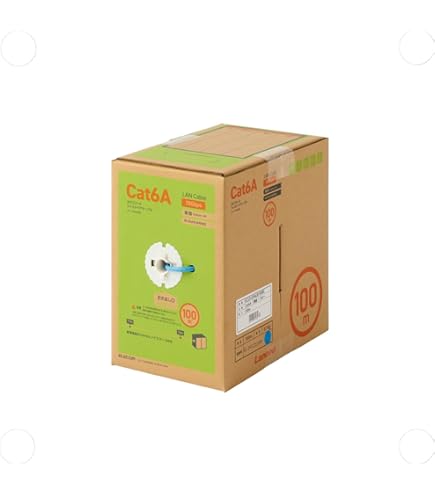 Amazon.co.jp: 通信興業 CAT6A LANケーブル (200m巻き) TSUNET-10GE