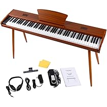 電子ピアノ 88鍵盤 木製 ベージュ 88鍵ピアノ ペダル付き スタンド一