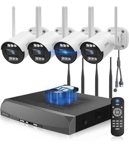 Amazon.co.jp: YESKAMO 防犯カメラ セット 監視カメラ wifi4台 200万