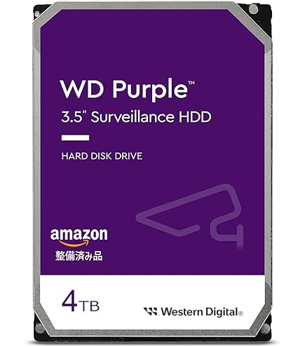 Amazon | ウエスタンデジタル 4TB WD Purple Surveillance 内蔵ハード