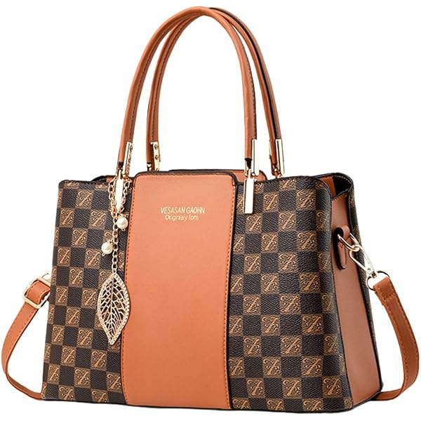 Amazon | チェック柄 PUレザー クロスボディバッグ 女性用 2022