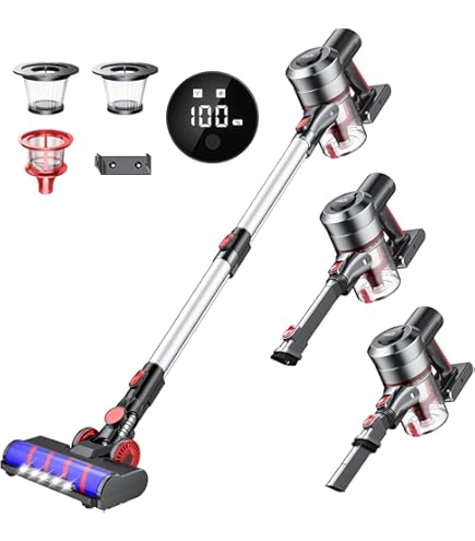 Amazon | 掃除機 コードレス 【45000pa強力吸引＆75分連続稼働＆壁掛け