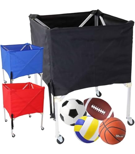 Amazon | ボールカゴ キャスター付き スチール製 ボール収納 体育館