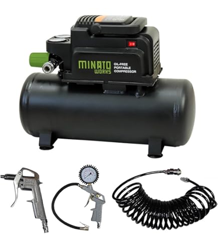 Amazon | 【三方良し】エアコンプレッサー オイルレスミニエアー