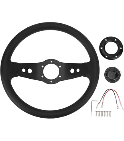 Amazon | 290mm 小径ステアリングホイール ウッド 29パイ 29Φ 旧車