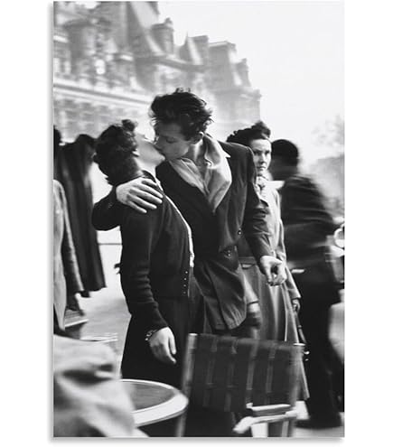 ROBERT DOISNEAU ロベール ドアノー パリ市庁舎前のキス ポスター
