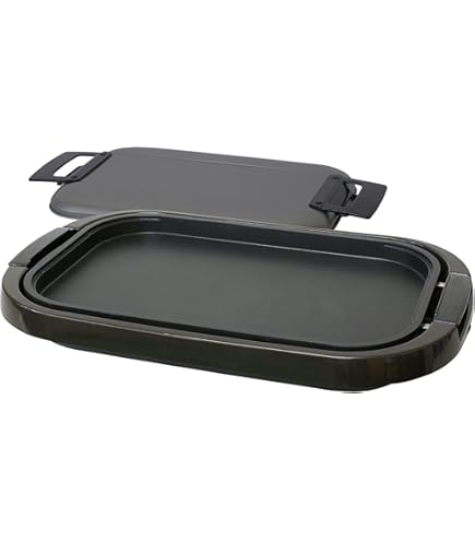 Amazon | [山善] ホットプレート ワイド お手入れ簡単 フッ素加工 着脱