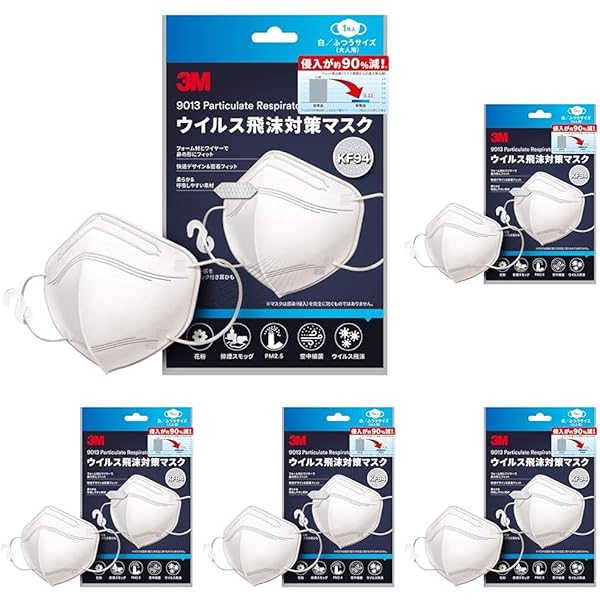 Amazon.co.jp: スリーエム(3M) 3M マスク ウイルス飛沫対策 KF94