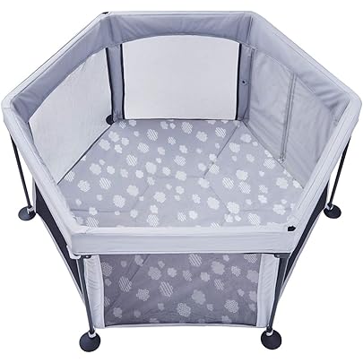 ZOOBLY 星柄ベビーベッド メッシュサイドパネル付き Amazon.co.jp