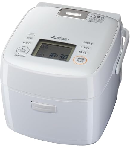 Amazon | 三菱電機 IHジャー炊飯器 備長炭炭炊釜 5.5合炊き ピュア