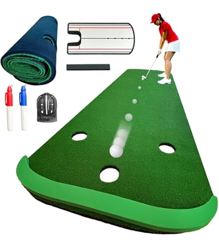 Amazon | THREE STONE ゴルフ GOLF パター 練習 マット パターマット