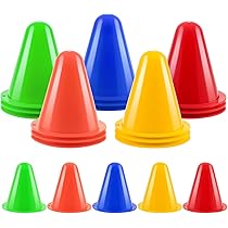Amazon | Jessfar カラーコーン 15本セット 8cm / 18cm / 23cm