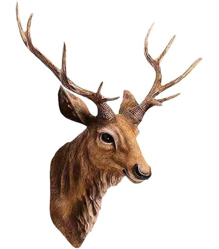 Amazon.co.jp: 鹿の剥製 蝦夷鹿の剥製 壁飾りハンティングトロフィー